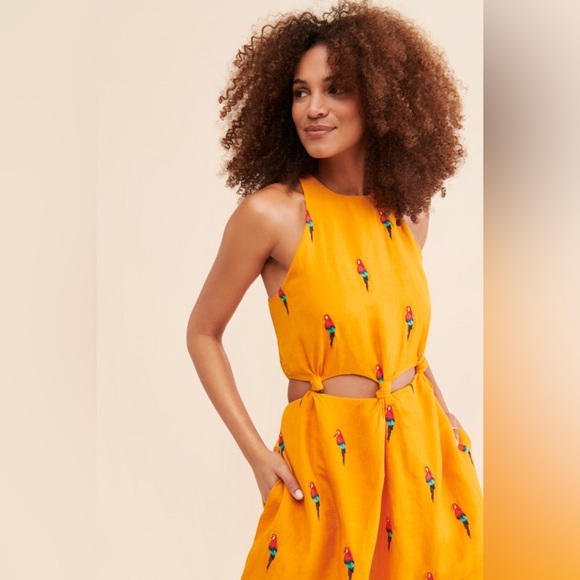 Parrot Halter Maxi Dress Farm Rio - Picture 2 of 8